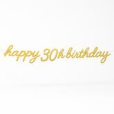 Golden Age 30th Birthday Letter Banner - Elegant Gold Decoration
